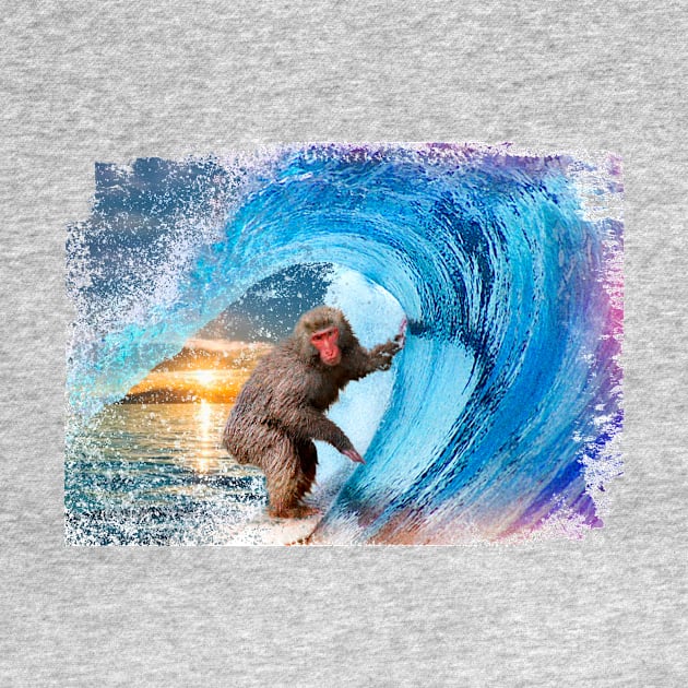 Surfing monkey by Mark_arts